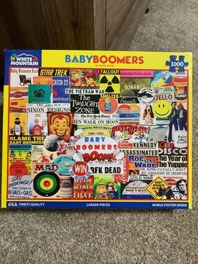 White Mountain Baby Boomers 1000 Piece Jigsaw Puzzle COMPLETE 1460 2025 Girard